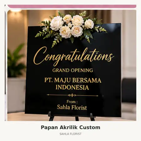 Papan Bunga Akrilik Sumba Tengah